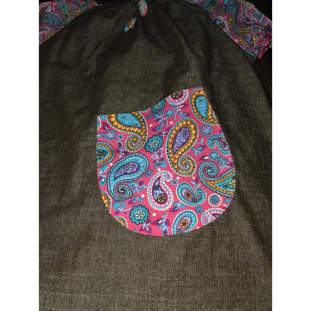 Lele vintage brown dress with pink pattern size 4t